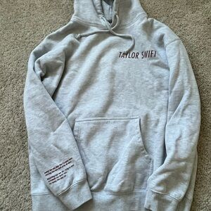 Taylor Swift official Heather Gray Red Hoodie size L